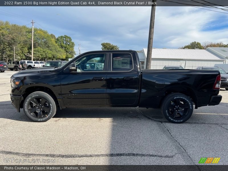  2022 1500 Big Horn Night Edition Quad Cab 4x4 Diamond Black Crystal Pearl