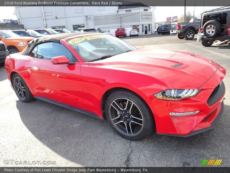 Race Red / Ebony 2018 Ford Mustang EcoBoost Premium Convertible