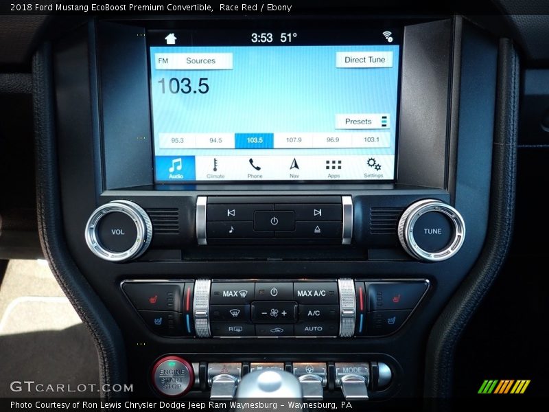 Race Red / Ebony 2018 Ford Mustang EcoBoost Premium Convertible