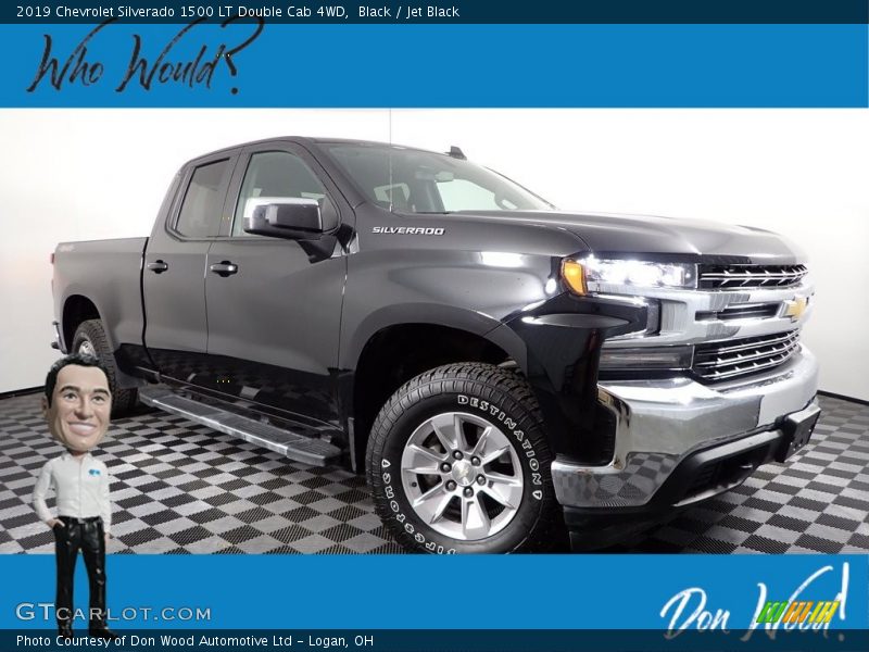 Black / Jet Black 2019 Chevrolet Silverado 1500 LT Double Cab 4WD