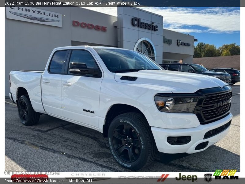 Bright White / Black 2022 Ram 1500 Big Horn Night Edition Quad Cab 4x4