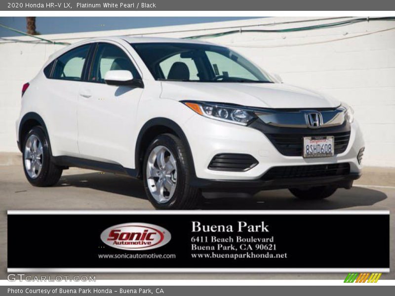 Platinum White Pearl / Black 2020 Honda HR-V LX