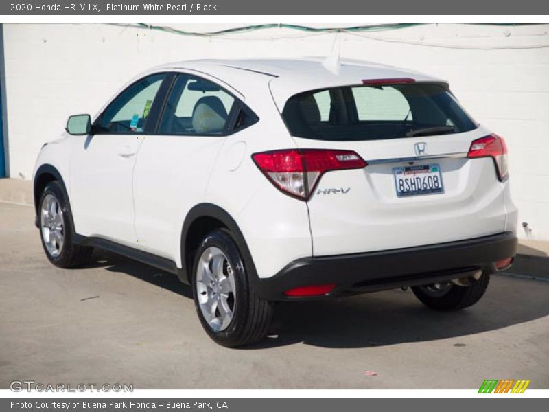 Platinum White Pearl / Black 2020 Honda HR-V LX