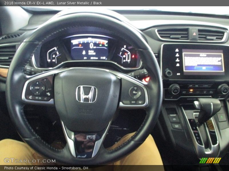 Lunar Silver Metallic / Black 2018 Honda CR-V EX-L AWD