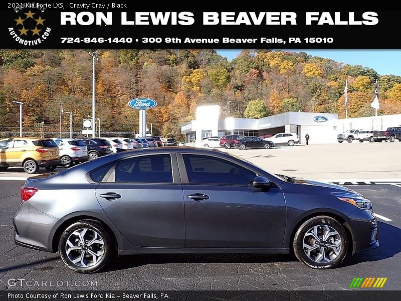 Gravity Gray / Black 2021 Kia Forte LXS