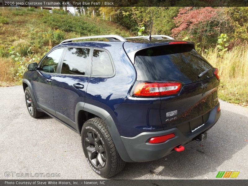 True Blue Pearl / Black 2016 Jeep Cherokee Trailhawk 4x4