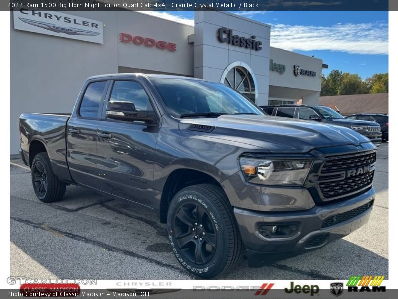 Granite Crystal Metallic / Black 2022 Ram 1500 Big Horn Night Edition Quad Cab 4x4