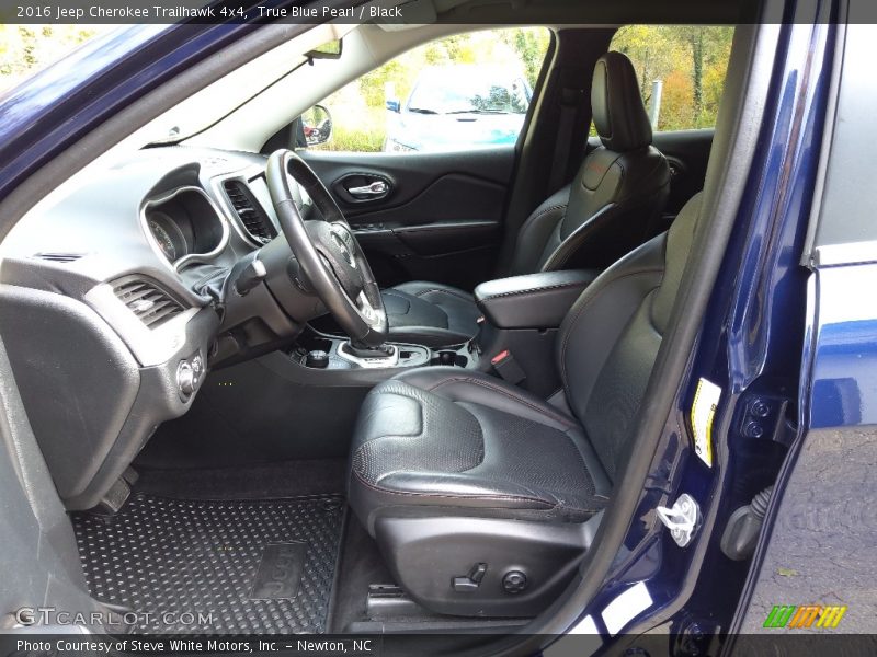 True Blue Pearl / Black 2016 Jeep Cherokee Trailhawk 4x4