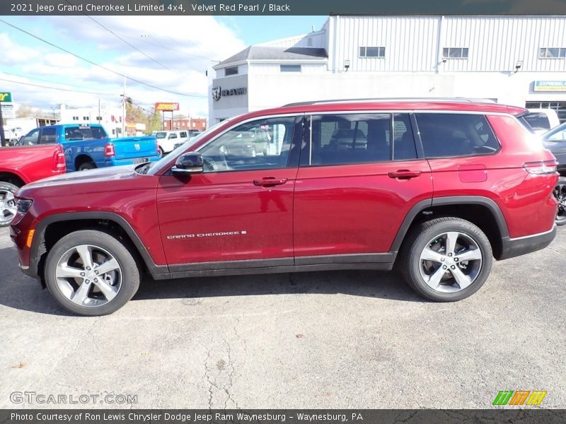 Velvet Red Pearl / Black 2021 Jeep Grand Cherokee L Limited 4x4