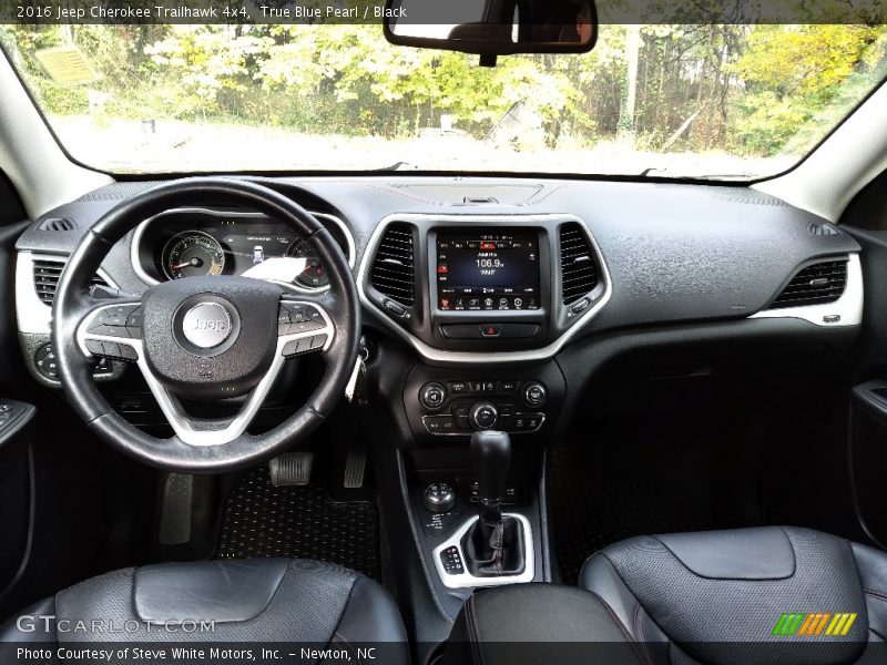 True Blue Pearl / Black 2016 Jeep Cherokee Trailhawk 4x4