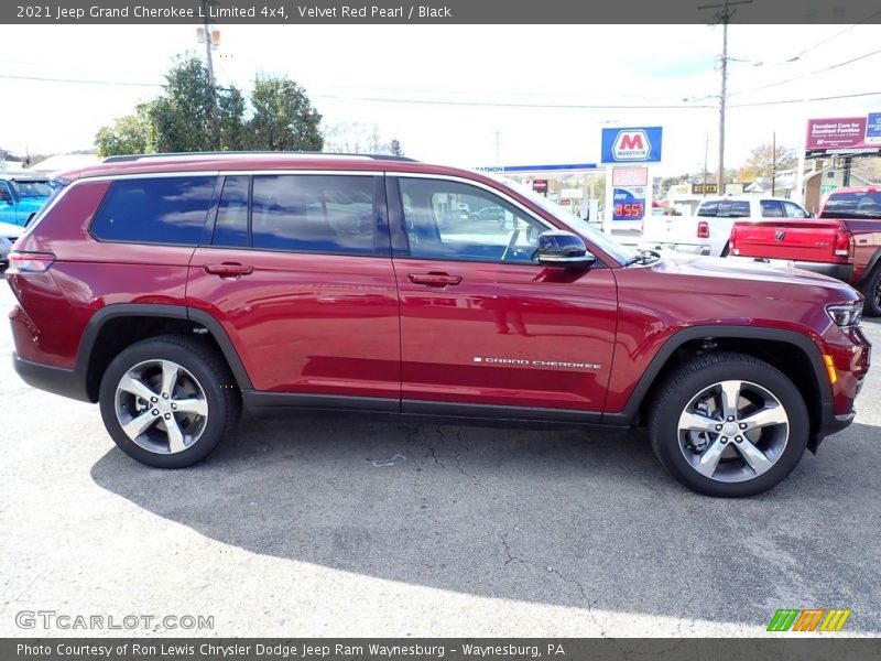Velvet Red Pearl / Black 2021 Jeep Grand Cherokee L Limited 4x4