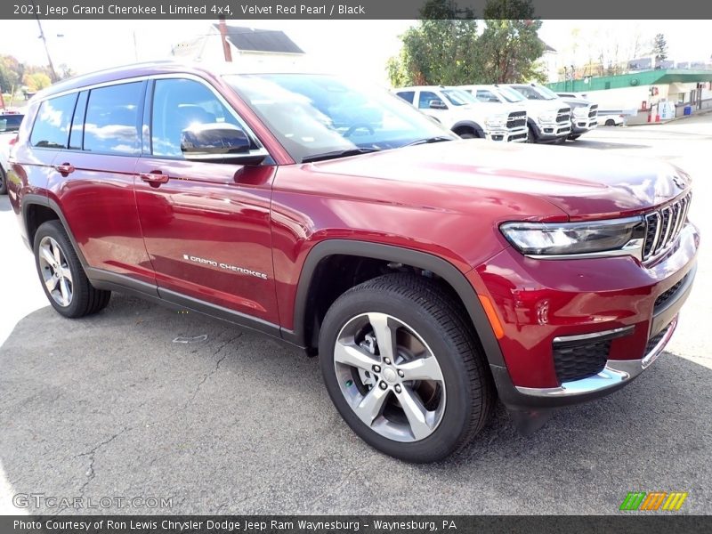 Velvet Red Pearl / Black 2021 Jeep Grand Cherokee L Limited 4x4