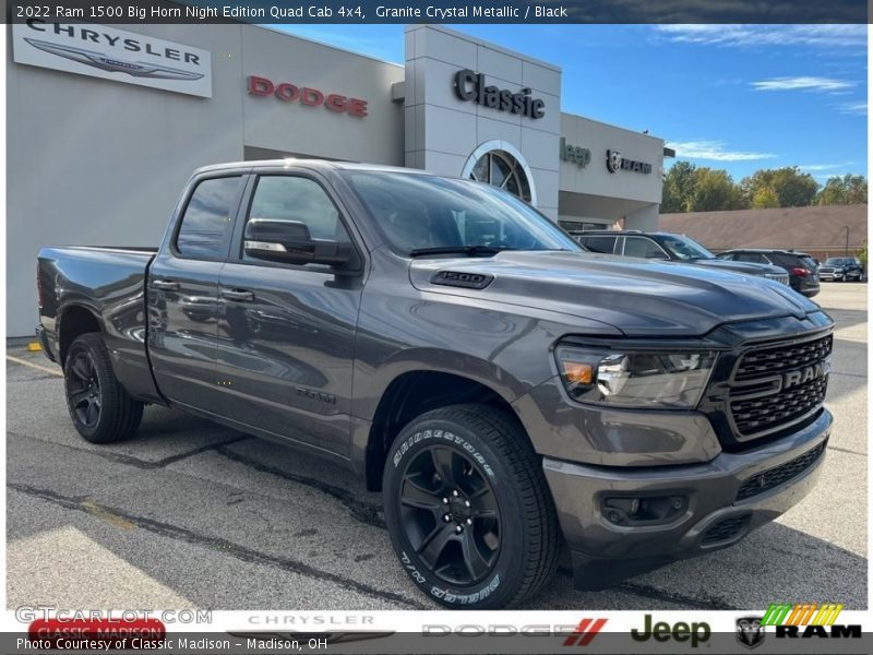 Granite Crystal Metallic / Black 2022 Ram 1500 Big Horn Night Edition Quad Cab 4x4