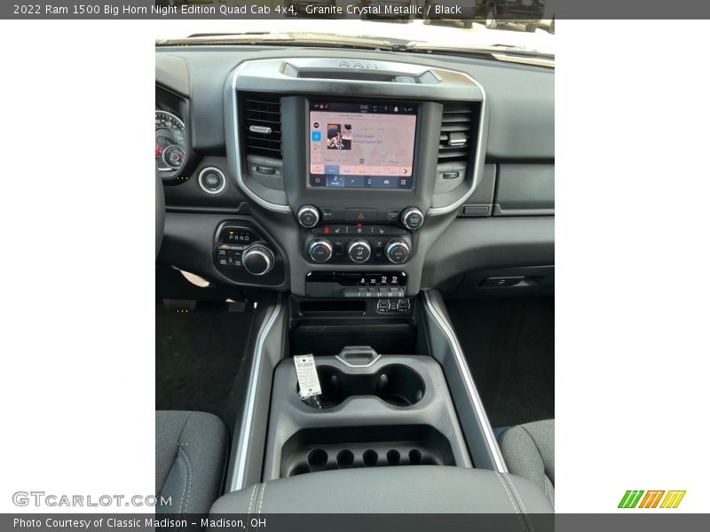 Dashboard of 2022 1500 Big Horn Night Edition Quad Cab 4x4