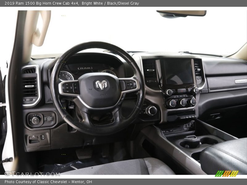 Bright White / Black/Diesel Gray 2019 Ram 1500 Big Horn Crew Cab 4x4