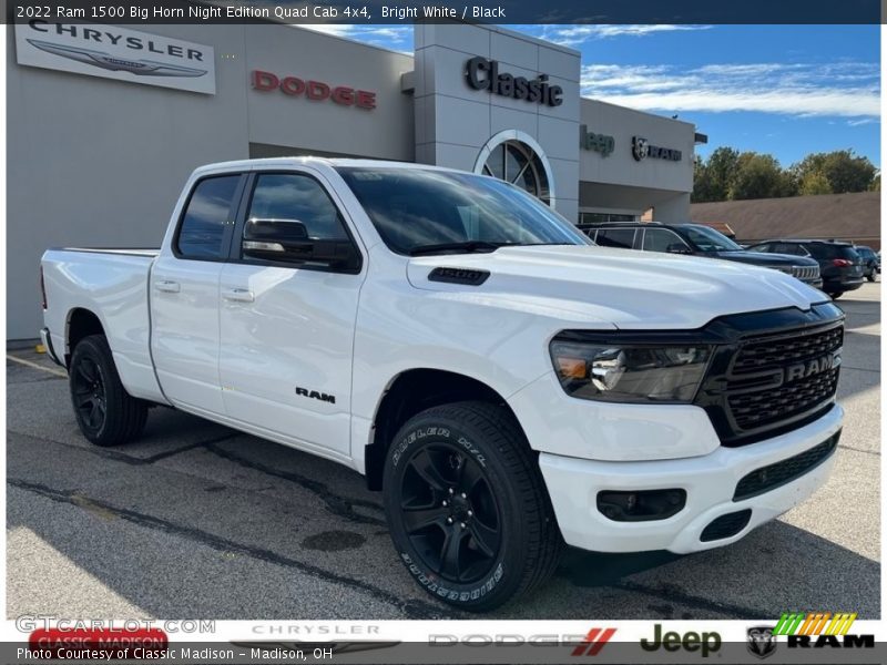 Bright White / Black 2022 Ram 1500 Big Horn Night Edition Quad Cab 4x4