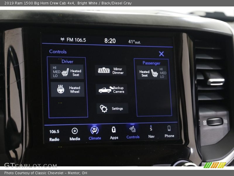 Bright White / Black/Diesel Gray 2019 Ram 1500 Big Horn Crew Cab 4x4