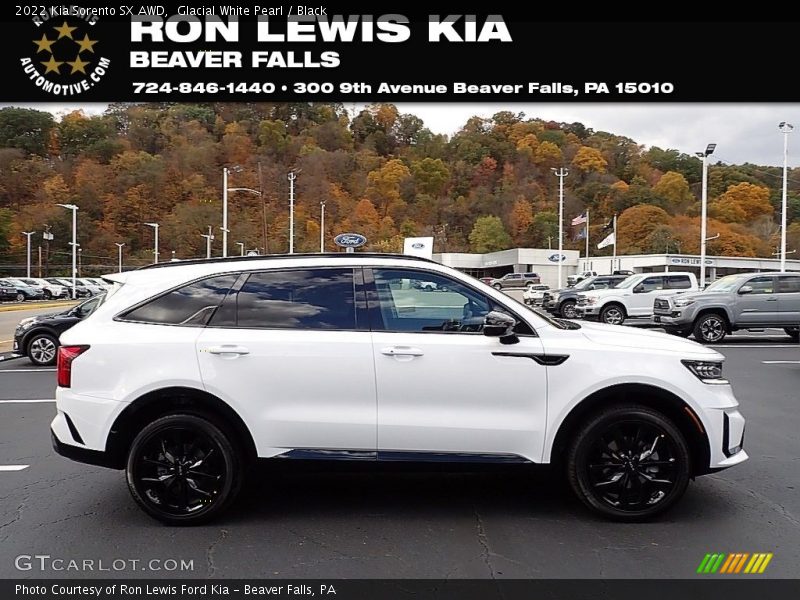 Glacial White Pearl / Black 2022 Kia Sorento SX AWD