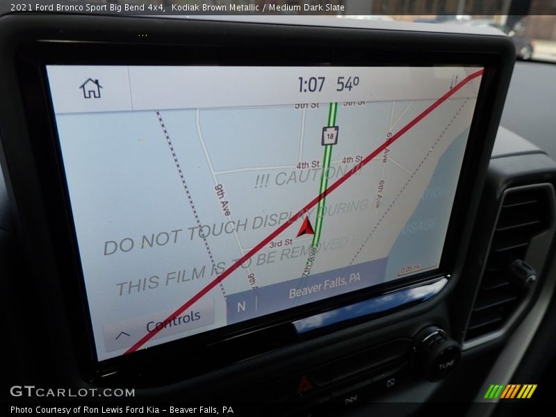 Navigation of 2021 Bronco Sport Big Bend 4x4