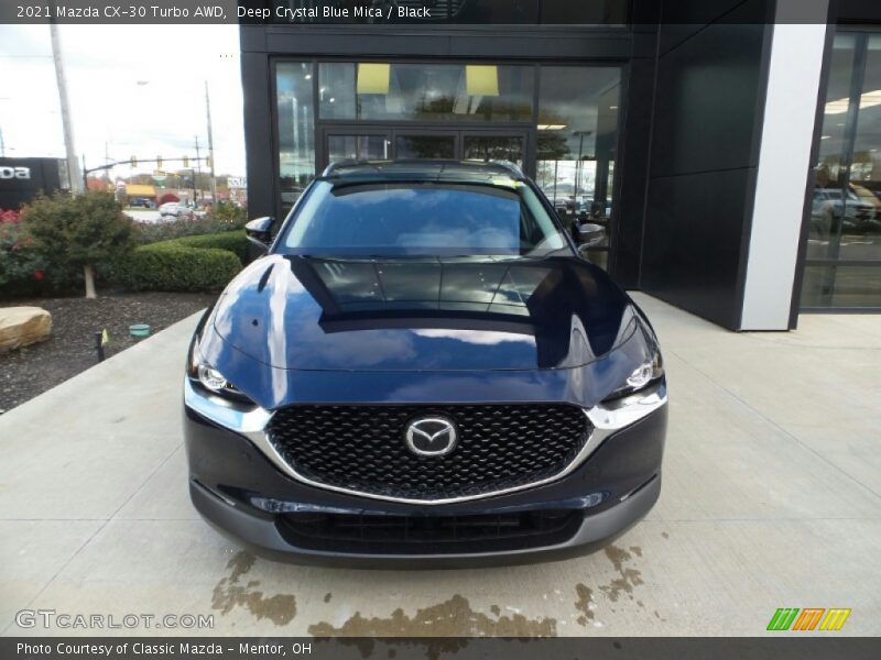 Deep Crystal Blue Mica / Black 2021 Mazda CX-30 Turbo AWD