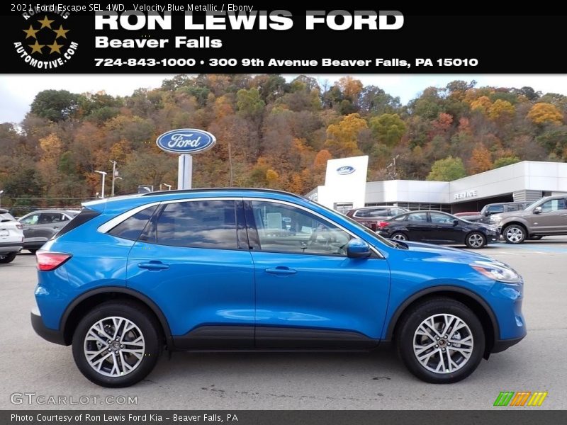 Velocity Blue Metallic / Ebony 2021 Ford Escape SEL 4WD
