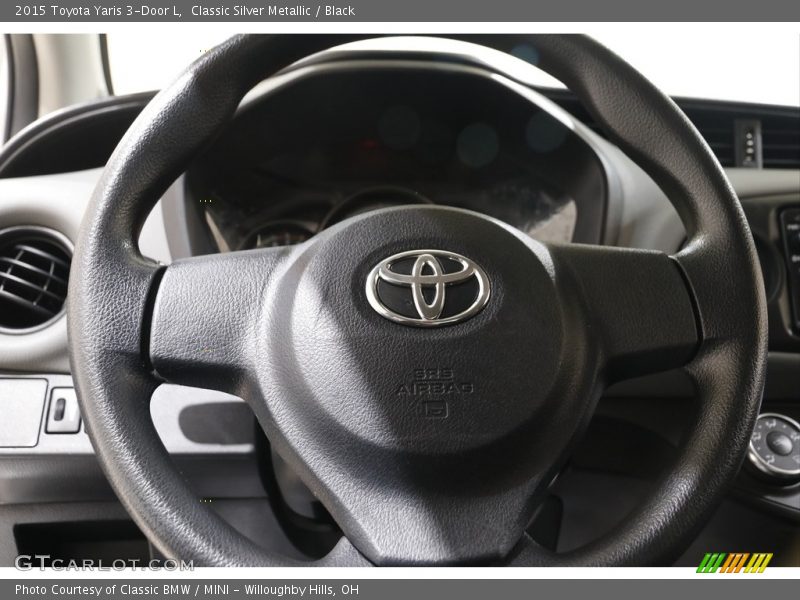 Classic Silver Metallic / Black 2015 Toyota Yaris 3-Door L