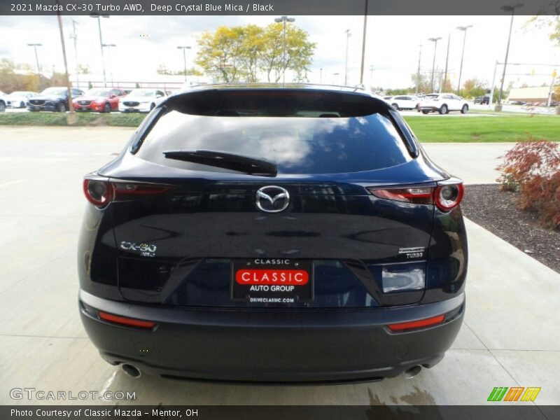 Deep Crystal Blue Mica / Black 2021 Mazda CX-30 Turbo AWD