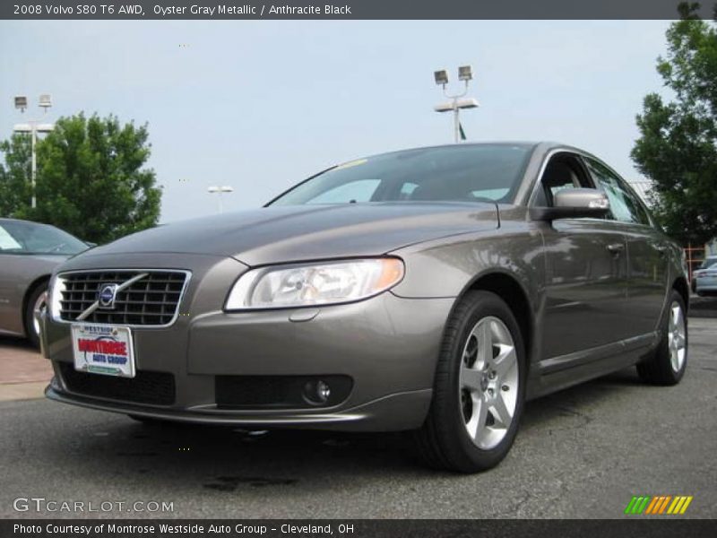 Oyster Gray Metallic / Anthracite Black 2008 Volvo S80 T6 AWD