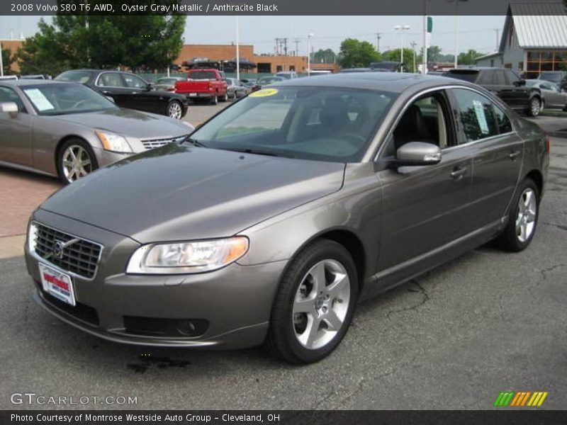 Oyster Gray Metallic / Anthracite Black 2008 Volvo S80 T6 AWD