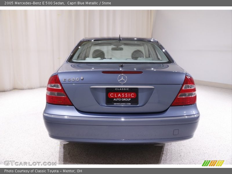 Capri Blue Metallic / Stone 2005 Mercedes-Benz E 500 Sedan