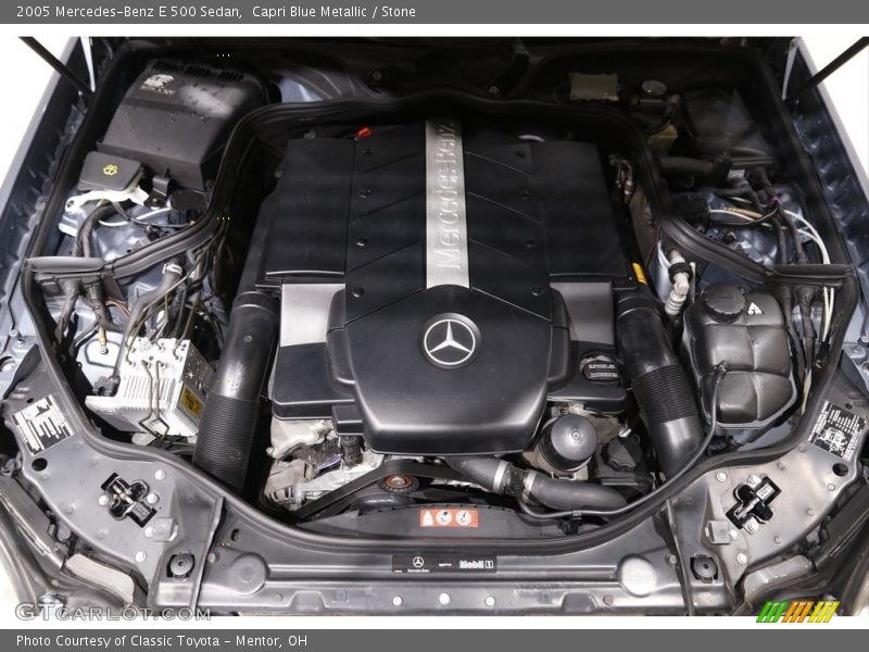 Capri Blue Metallic / Stone 2005 Mercedes-Benz E 500 Sedan