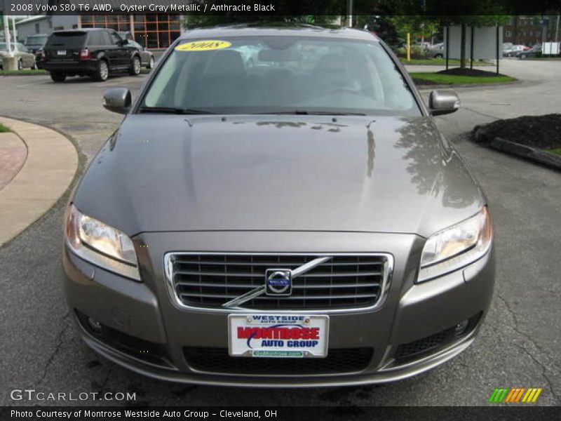 Oyster Gray Metallic / Anthracite Black 2008 Volvo S80 T6 AWD