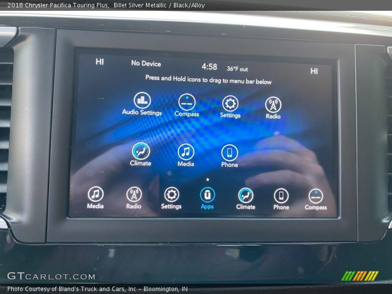 Billet Silver Metallic / Black/Alloy 2018 Chrysler Pacifica Touring Plus