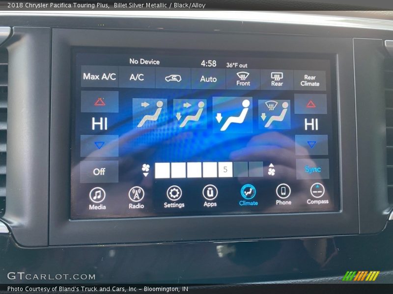 Billet Silver Metallic / Black/Alloy 2018 Chrysler Pacifica Touring Plus