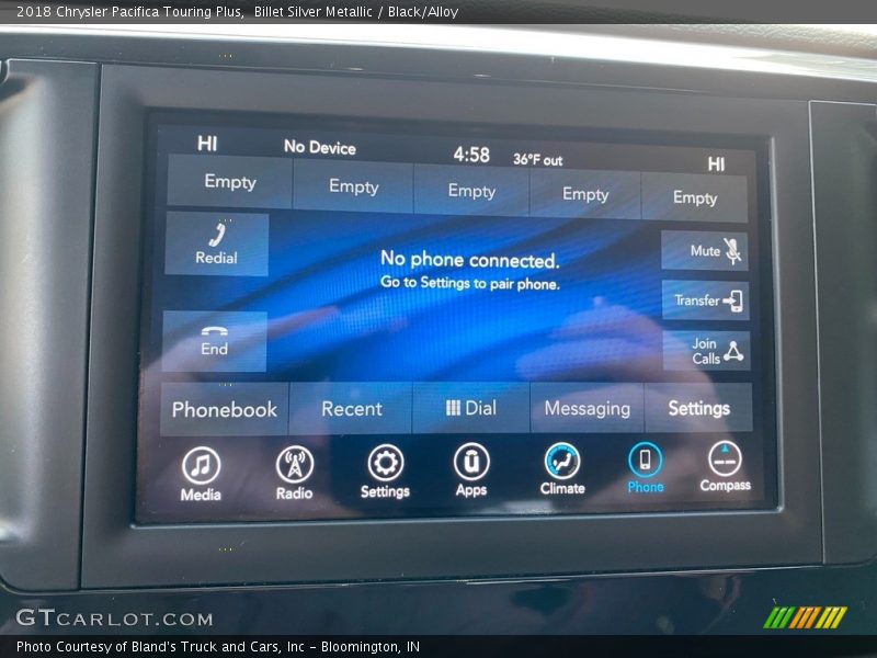 Billet Silver Metallic / Black/Alloy 2018 Chrysler Pacifica Touring Plus