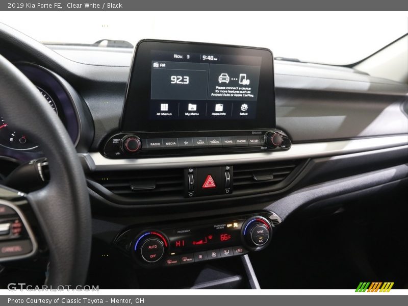 Clear White / Black 2019 Kia Forte FE