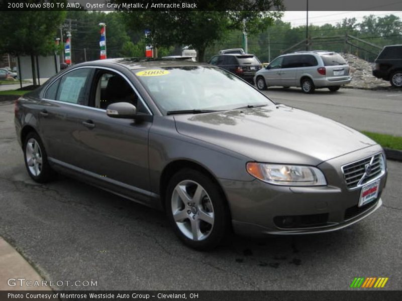 Oyster Gray Metallic / Anthracite Black 2008 Volvo S80 T6 AWD