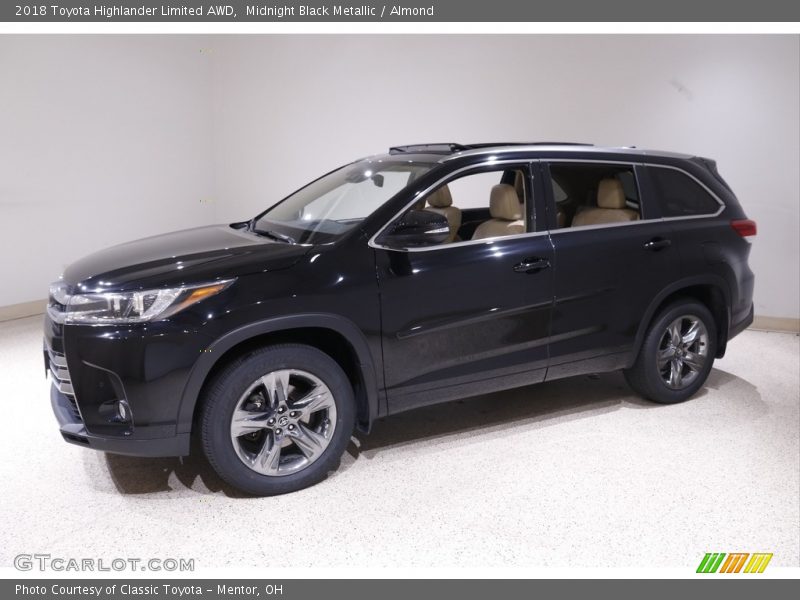 Midnight Black Metallic / Almond 2018 Toyota Highlander Limited AWD