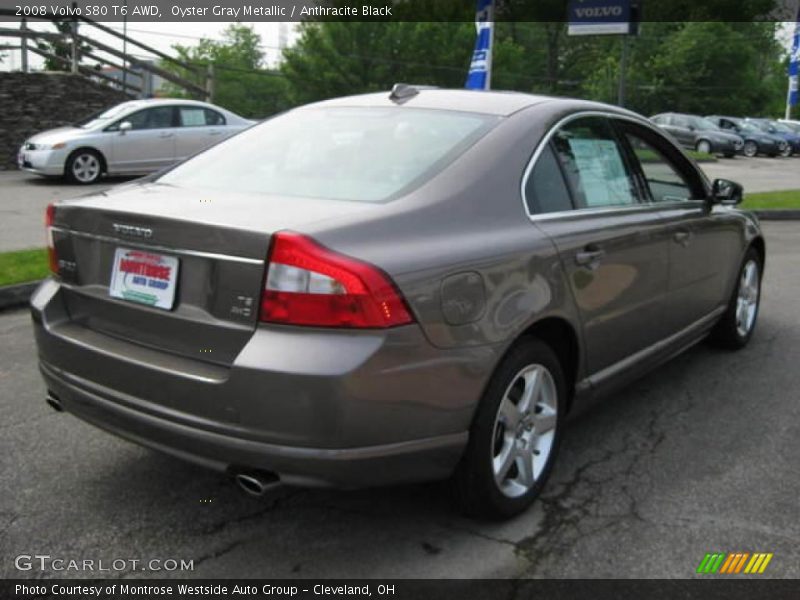 Oyster Gray Metallic / Anthracite Black 2008 Volvo S80 T6 AWD