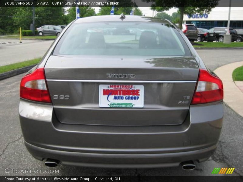 Oyster Gray Metallic / Anthracite Black 2008 Volvo S80 T6 AWD
