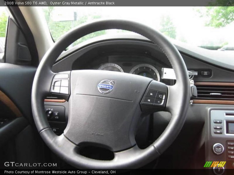 Oyster Gray Metallic / Anthracite Black 2008 Volvo S80 T6 AWD