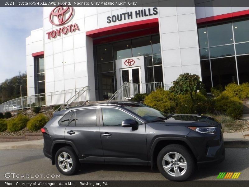 Magnetic Gray Metallic / Light Gray 2021 Toyota RAV4 XLE AWD Hybrid