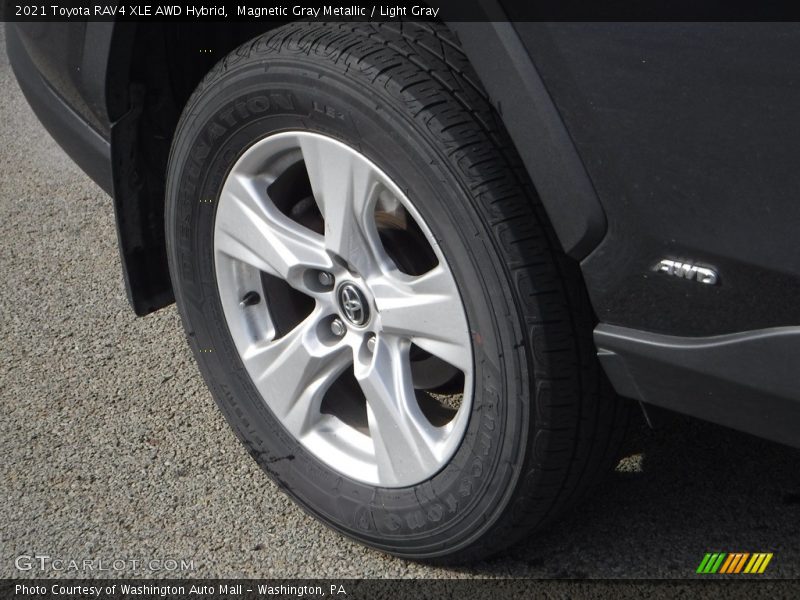 Magnetic Gray Metallic / Light Gray 2021 Toyota RAV4 XLE AWD Hybrid