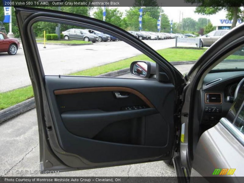 Oyster Gray Metallic / Anthracite Black 2008 Volvo S80 T6 AWD