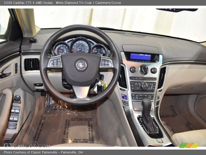 White Diamond Tri-Coat / Cashmere/Cocoa 2009 Cadillac CTS 4 AWD Sedan