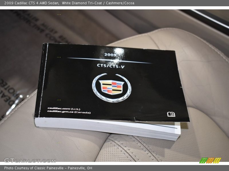 White Diamond Tri-Coat / Cashmere/Cocoa 2009 Cadillac CTS 4 AWD Sedan