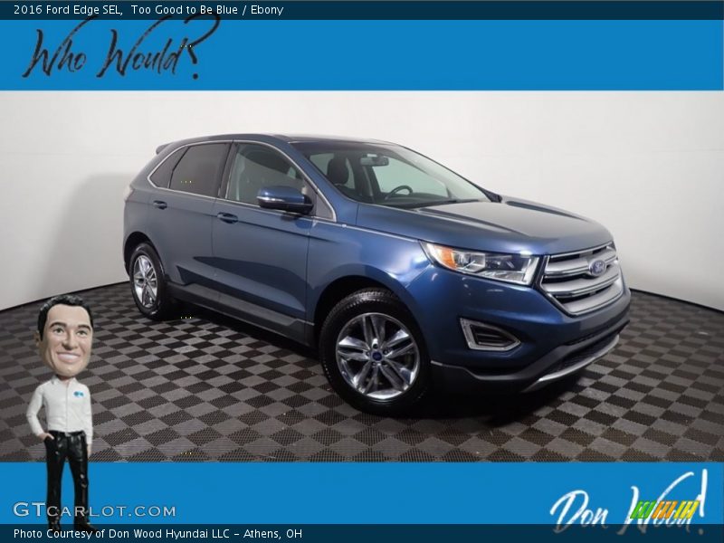 Too Good to Be Blue / Ebony 2016 Ford Edge SEL