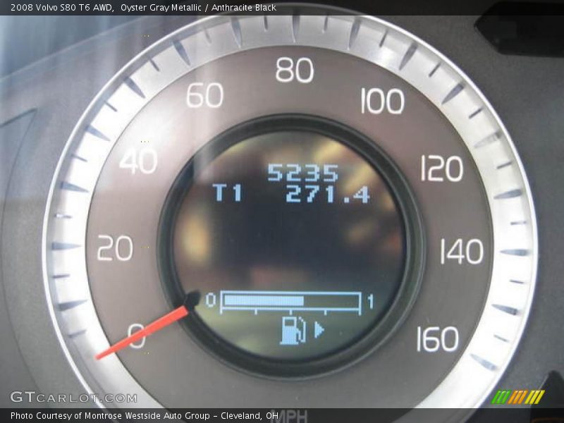 Oyster Gray Metallic / Anthracite Black 2008 Volvo S80 T6 AWD