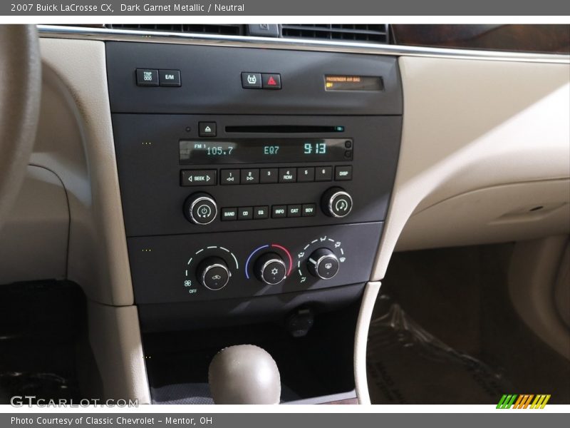 Dark Garnet Metallic / Neutral 2007 Buick LaCrosse CX