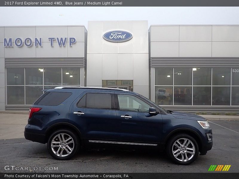 Blue Jeans / Medium Light Camel 2017 Ford Explorer Limited 4WD